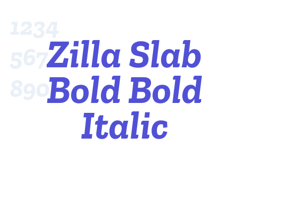 Zilla Slab Bold Bold Italic