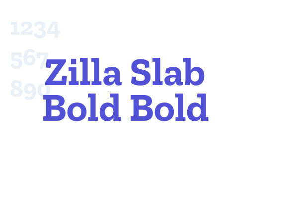 Zilla Slab Bold Bold