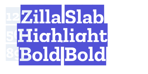 Zilla Slab Highlight Bold Bold-font-download