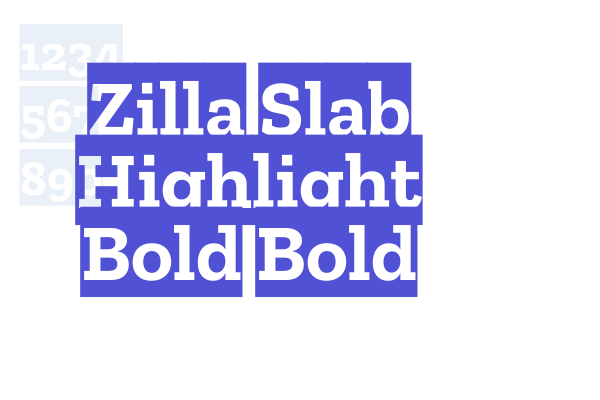 Zilla Slab Highlight Bold Bold