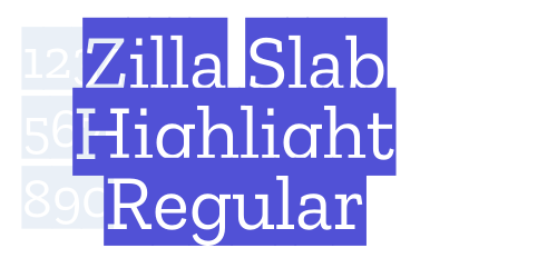 Zilla Slab Highlight Regular-font-download