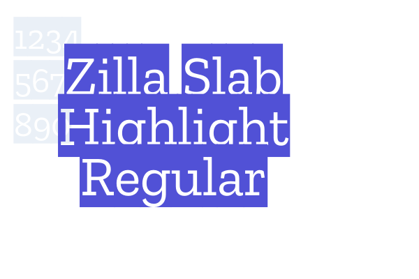 Zilla Slab Highlight Regular