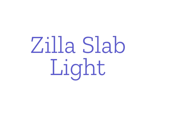 Zilla Slab Light Font