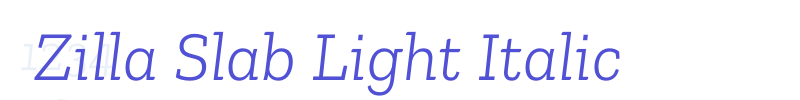 Zilla Slab Light Italic-font