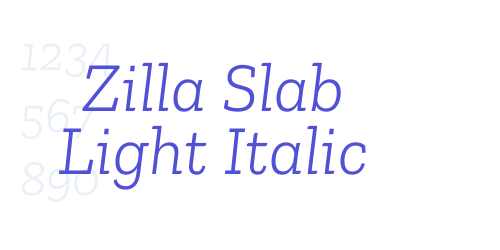 Zilla Slab Light Italic-font-download