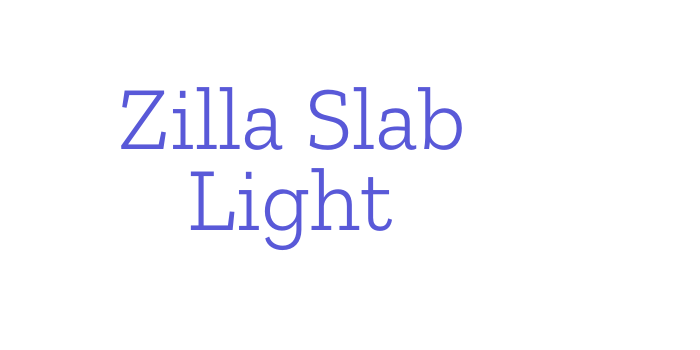 Zilla Slab Light Font Download