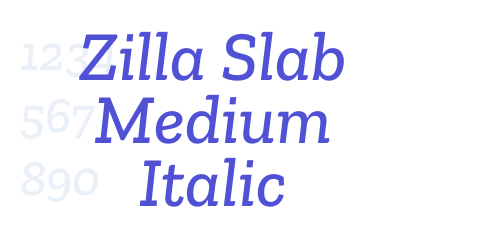 Zilla Slab Medium Italic-font-download