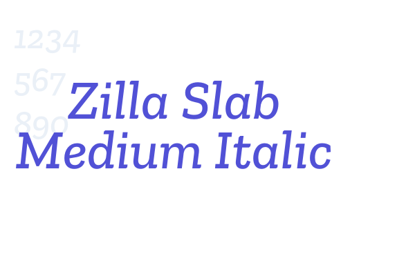 Zilla Slab Medium Italic