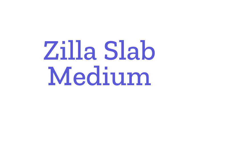 Zilla Slab Medium Font Download