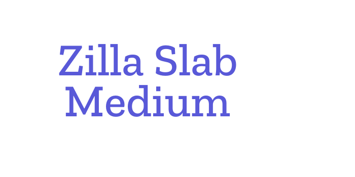 Zilla Slab Medium Font Download