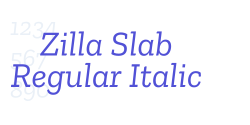 Zilla Slab Regular Italic-font-download