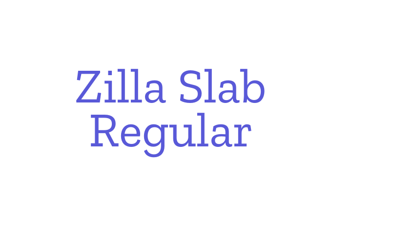 Zilla Slab Regular Font Download