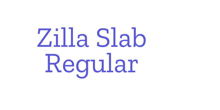 Zilla Slab Regular Font Download