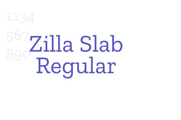 Zilla Slab Regular