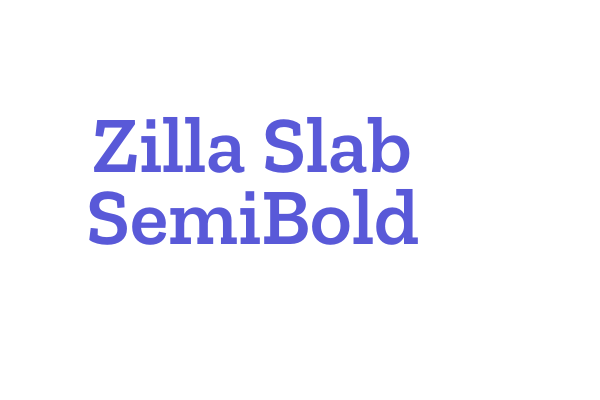 Zilla Slab SemiBold Font