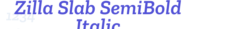 Zilla Slab SemiBold Italic-font