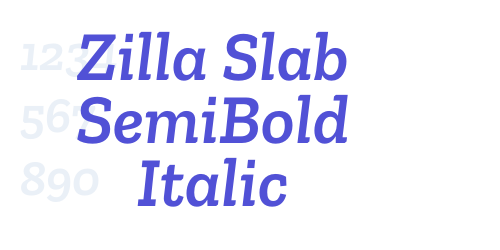 Zilla Slab SemiBold Italic-font-download