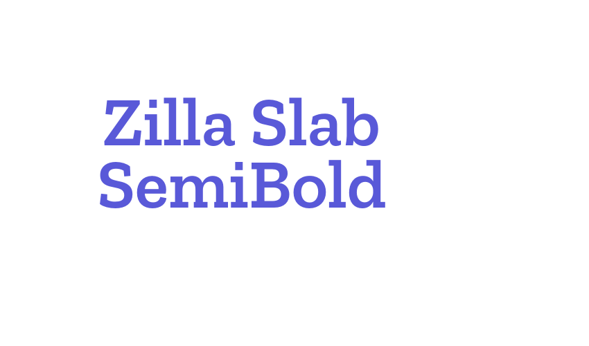 Zilla Slab SemiBold Font Download