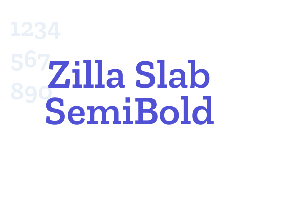 Zilla Slab SemiBold