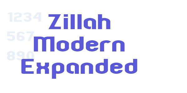 Zillah Modern Expanded font