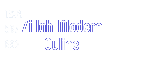 Zillah Modern Ouline font