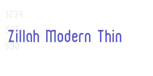 Zillah Modern Thin font