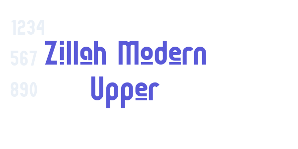 Zillah Modern Upper font