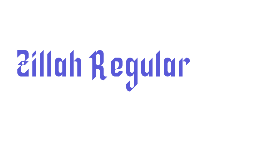 Zillah Regular Font