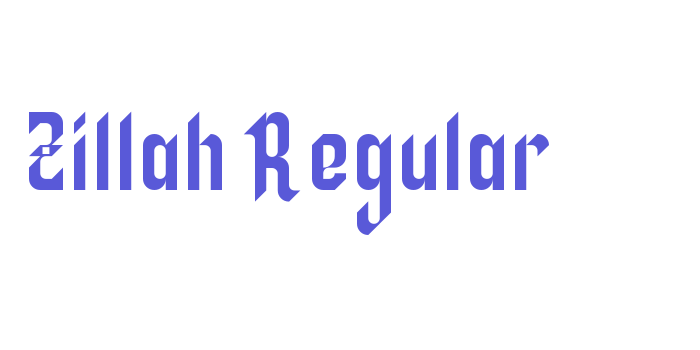 Zillah Regular Font Download