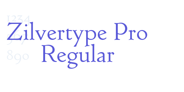 Zilvertype Pro Regular font free