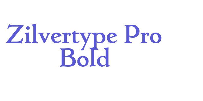 Zilvertype Pro Bold Font Download