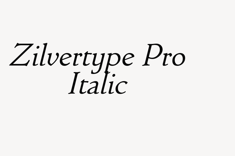 Zilvertype Pro Italic font download