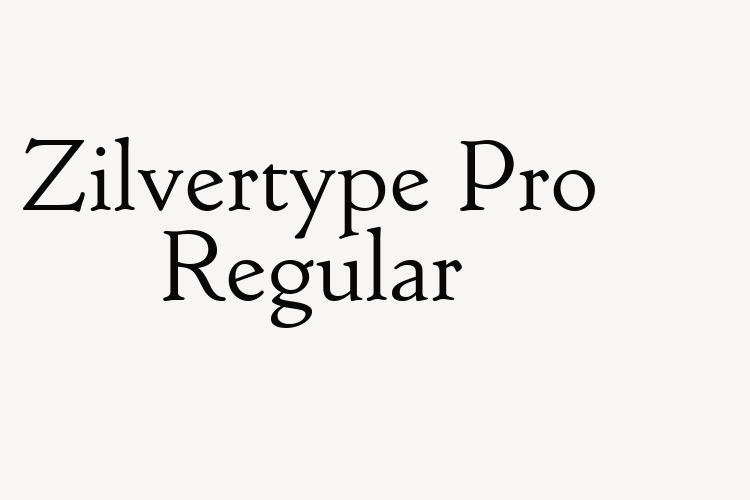 Zilvertype Pro Regular font download