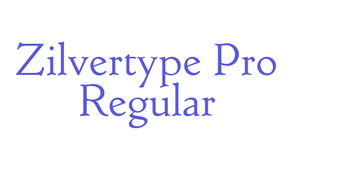 Zilvertype Pro Regular Font Download