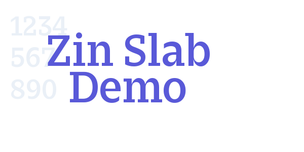 Zin Slab Demo font free