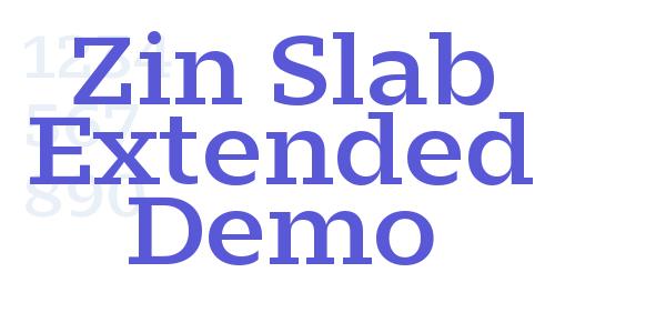 Zin Slab Extended Demo font free