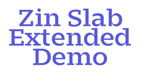 Zin Slab Extended Demo Font Download