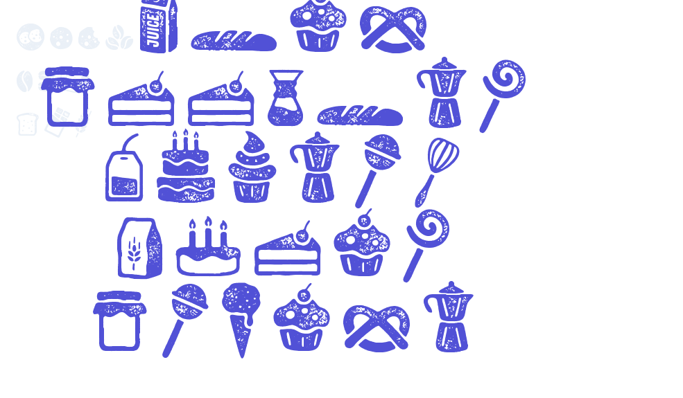 Zing Goodies Bakery Icons Grunge-font-download