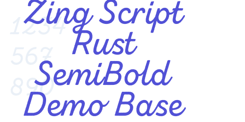 Zing Script Rust SemiBold Demo Base-font-download