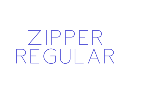 Zipper Regular Font