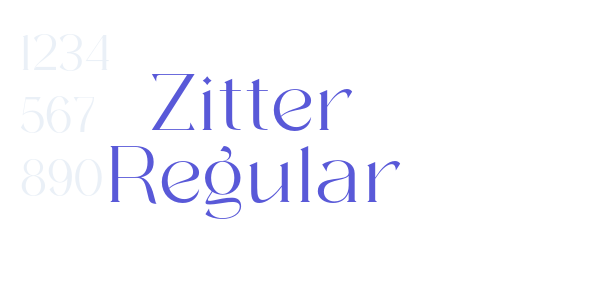 Zitter Regular font free