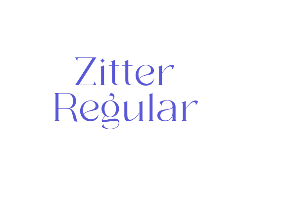 Zitter Regular Font