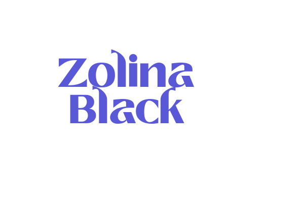 Zolina Black Font