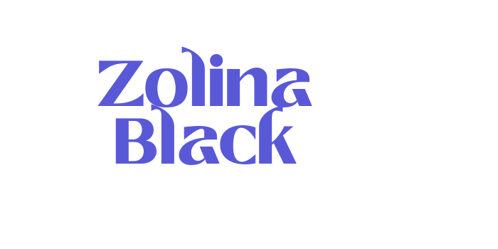 Zolina Black Font Download