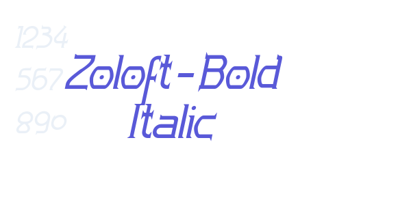 Zoloft-Bold Italic font free