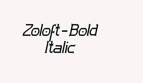 Zoloft-Bold Italic Font