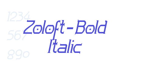 Zoloft-Bold Italic-font-download