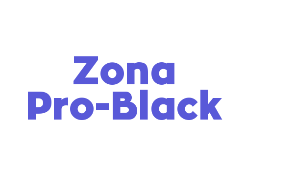 Zona Pro-Black Font