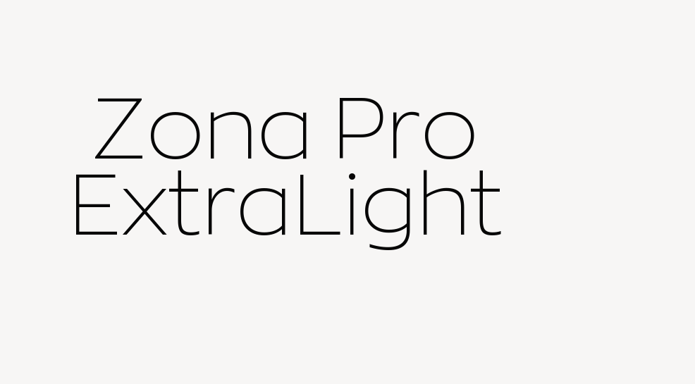 Zona Pro ExtraLight font download