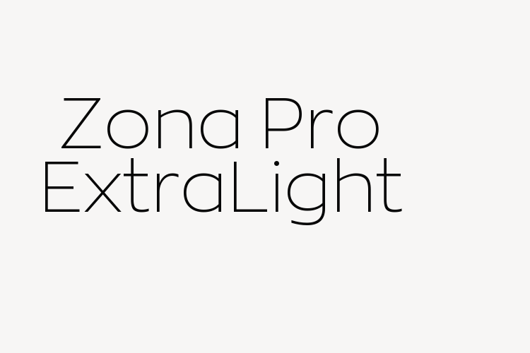 Zona Pro ExtraLight font download